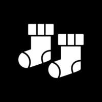 Socks Glyph Inverted Icon Design vector