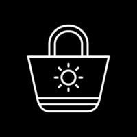 Beach Bag Line Inverted Icon Design vector