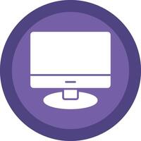 Lcd Glyph Due Circle Icon Design vector