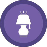 Lamp Glyph Due Circle Icon Design vector