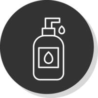 Liquid Soap Glyph Due Circle Icon Design vector