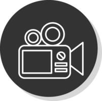 Camera Glyph Due Circle Icon Design vector