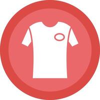 T Shirt Glyph Due Circle Icon Design vector