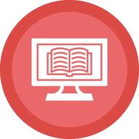Monitor Glyph Due Circle Icon Design vector