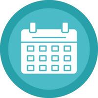 Calendar Glyph Due Circle Icon Design vector