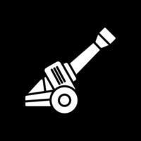 Artillery Glyph Inverted Icon Design vector