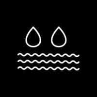 agua línea invertido icono diseño vector