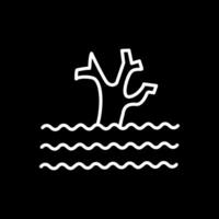 Flood Line Inverted Icon Design vector