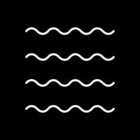 olas línea invertido icono diseño vector
