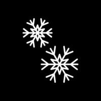 Snowflakes Line Inverted Icon Design vector