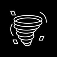 tornado línea invertido icono diseño vector