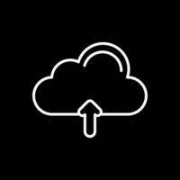 Cloud Line Inverted Icon Design vector