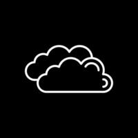 Clouds Line Inverted Icon Design vector