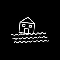 House Line Inverted Icon Design vector