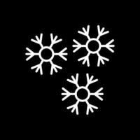 copos de nieve línea invertido icono diseño vector