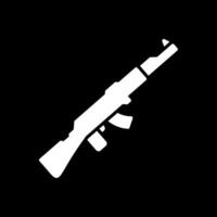 pistola glifo invertido icono diseño vector