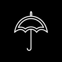 Umbrella Line Inverted Icon Design vector