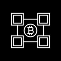 Blockchain Blockchain Line Inverted Icon Design vector