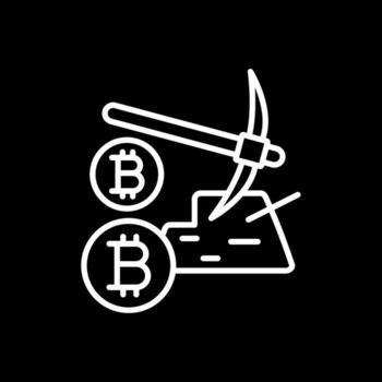 Mining Mining Line Inverted Icon Design vector