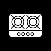 Hob Glyph Inverted Icon Design vector