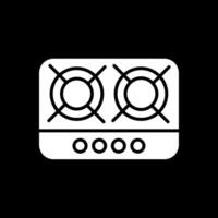 Hob Glyph Inverted Icon Design vector