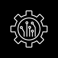 Mining Technology Line Inverted Icon Design vector
