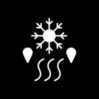 Defrosting Glyph Inverted Icon Design vector