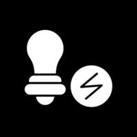 Energy Saving Glyph Inverted Icon Design vector