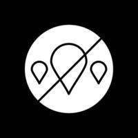 No Water Glyph Inverted Icon Design vector