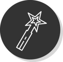 Magic Wand Glyph Due Circle Icon Design vector