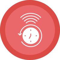 Clock Glyph Due Circle Icon Design vector