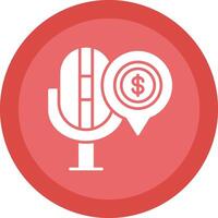 Finance podcast Glyph Due Circle Icon Design vector