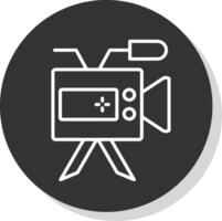 Camera Glyph Due Circle Icon Design vector