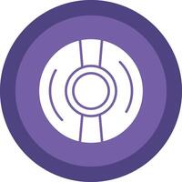 Cd Glyph Due Circle Icon Design vector