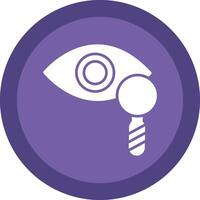 Search Glyph Due Circle Icon Design vector