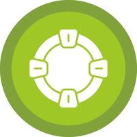 Life Saver Glyph Due Circle Icon Design vector