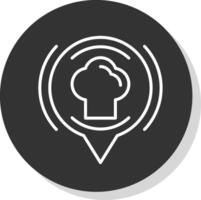 Chef Glyph Due Circle Icon Design vector