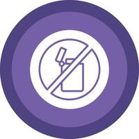 No Lighter Glyph Due Circle Icon Design vector