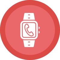 Incoming Call Glyph Due Circle Icon Design vector