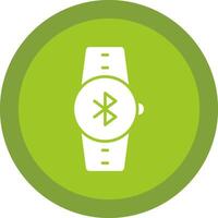 Bluetooth Glyph Due Circle Icon Design vector