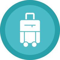Bag Glyph Due Circle Icon Design vector