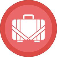 Suitcase Glyph Due Circle Icon Design vector