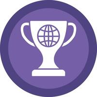 World Glyph Due Circle Icon Design vector