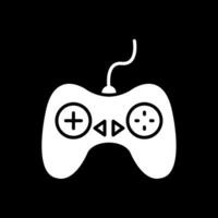 Controller Glyph Inverted Icon Design vector