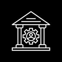 Saw Machine Line Inverted Icon Design vector