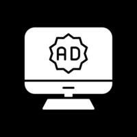 Computer Glyph Inverted Icon Design vector