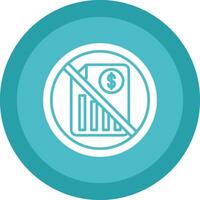 Prohibited Sign Glyph Due Circle Icon Design vector