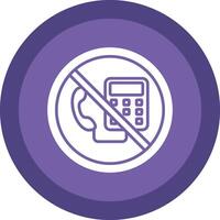 Prohibited Sign Glyph Due Circle Icon Design vector