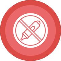 Prohibited Sign Glyph Due Circle Icon Design vector