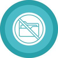 Prohibited Sign Glyph Due Circle Icon Design vector